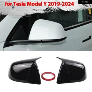 テスラ ミラー カバー アドオン スタイル サイドバックミラー カバー キャップ トリム MODELY モデルY 2019-2024