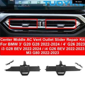 BMW 車ミドルセンター AC エアコン ベント グリル クリップスライダーリペアキット 3/4シリーズ I3 I4 G20 G28 G26 BEV M3 G80 2022 +