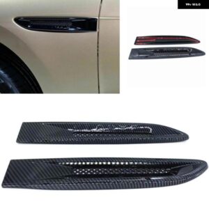 ジャガー F-PACE XE XEL XF XFL 2015-2021 カーボンルックフェンダー トリム 外装 ボディサイド エアベント カバー