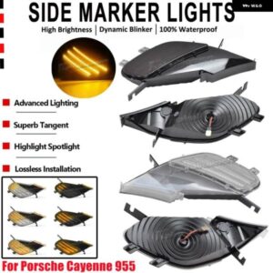 ポルシェ LED ダイナミックウィンカー ライトサイドフェンダーマーカーシーケンシャル ウインカーランプ カイエン 955 37773