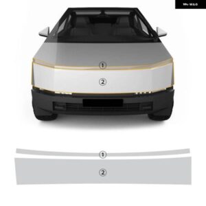テスラ CYBERTRUCK 2024 TPU ペイントフィルムフロント バンパー ヘッドライト HD スクラッチ プロテクター 外装 アクセサリ