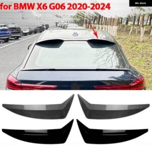 BMW X6 G06 2020-24 ABS ブラックカーボンリアウィンドウルーフ スポイラー 翼チューニング 外装 アクセサリー