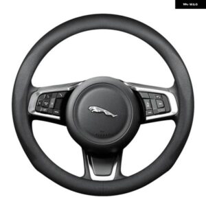 ジャガー ステアリングホイール カバー XFL XE XJL F-PACE XKR 2020-2022 ノンスリップ 本革 ステアリングホイール