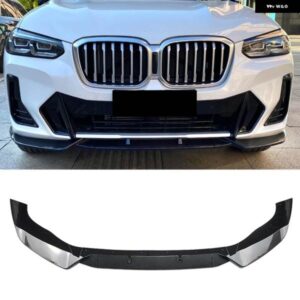 BMW フロント バンパー スポイラー リップ X3 G01 X4 G02 IX3 G08 Mパック 2022-2023 4ドアカーボンルック/グロスブラック車アンダースプリッター