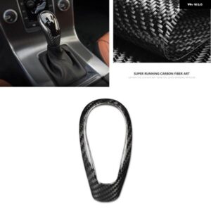 ボルボ S60 V40 V60 S80 XC60 2012-2019 インテリア カーボンギアレバー シフター シフト ノブヘッド フレーム カバー トリム