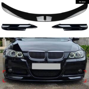 BMW 3シリーズ E90 E91 M-TECH スポーツ PRE-LCI 320I 325I 2005-08 フロント バンパー スポイラー リップ + サイド フォグライト エアベント