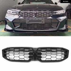 BMW フロントキドニー グリル 3シリーズ G20 G21 G28 2023 2024 LCI 320I 325I 330I 車アッパー バンパー フードメッシュ グリル カメラ穴