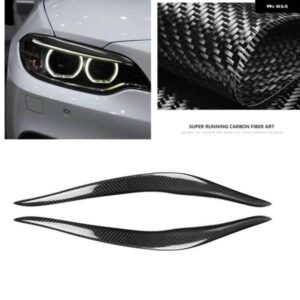 BMW ヘッドライト アイブロウ 2シリーズ F22 F23 F87 M2 クーペ 2ドア 2014-2021 ヘッドライト ランプカバー トリム カーボン ヘッドランプ