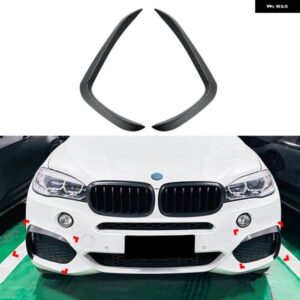 BMW フロント バンパー サイド エアベント カナード トリム X5 F15 M スポーツ 2014-2018 カーボンルック/グロスブラックインテークカバー スポイラー