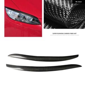 BMW ヘッドライト アイブロウ トリム 3シリーズ E92 E93 クーペ 2ドア 2006-2012 フロント ヘッドライト ランプカーボン ヘッドランプ 眉