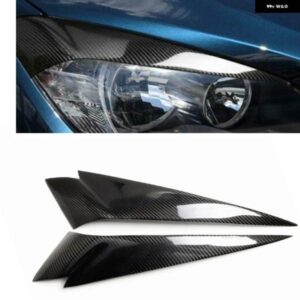 BMW X1 E84 25I 28I 35I XDRIVE 2009-2015 カーボン ヘッドライト ヘッドランプ アイブロウカバー トリム ヘッドライト ランプカバー 眉