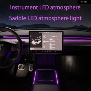 テスラ モデル3 モデルY インテリア ライトインナーライト環境ライト LED ライトストローパーメイク計器電源サドル