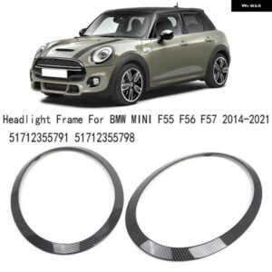 BMW カーボン ABS ヘッドライト トリム リング ヘッドライト フレーム ミニ F55 F56 F57 2014-2021 51712355791 51712355798