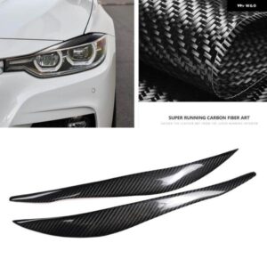 BMW ヘッドライト アイブロウ トリム 3シリーズ F30 328 320 2013-2017 フロント ヘッドライト カバー ランプ蓋カーボン ヘッドランプ 眉