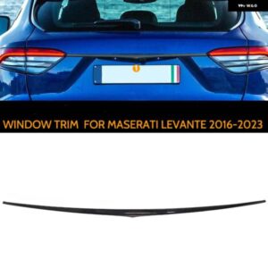 マセラティ マセラティレヴァンテ 2016-2023 クロームブラックリアテールゲート トランク リッドカバー トリム テール装飾スプリッターリップ