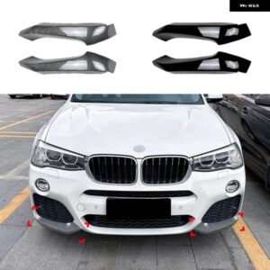 BMW X3 X4 F25 F26 M スポーツ 2014-2017 フロント バンパー サイド スポイラー カバー カーボンルック/グロスブラックアンダースプリッターコーナーリップ