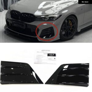 BMW G20 LCI 330I M340I 2023-24 M スポーツフロント バンパー サイド カナード スポイラー カバー フォグライト インテーク フレーム エアベント スプリッ
