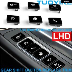 BMW LHD ABS ピアノブラック インテリア セントラ ル コンソール ギア シフト ESP スイッチ ボタン トリム レーダーエレクトリックアイ M3 M4 F80 F82