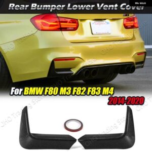 BMW リア バンパー コーナーバランスカバー 3シリーズ 4シリーズ M3 M4 F80 F82 F83 2014-2020 アンダーベントカバー ステッカー チューニング