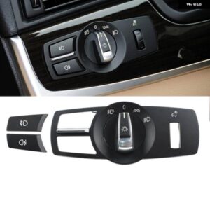 BMW 4ピース キット 5シリーズ GT 535 アドバンス バージョン ヘッドライト ヘッドランプ コントロール スイッチ パネル + ボタン + キーノブ黒