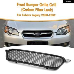 スバル レガシィ 2008-2009 フロント グリル レーシング グリル カーボンルック/グロス/マットブラックアッパー バンパー フードメッ