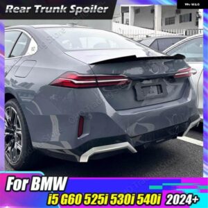 BMW M4 スタイル カーボンリア トランク ルーフ スポイラー 5シリーズ I5 G60 525I 530I 2024 + テール翼チューニング トランク リッド 外装 トリム