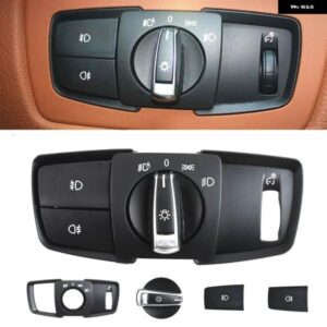 BMW 4ピース ヘッドライト ヘッドランプ コントロール スイッチ パネル + ロータリー ボタン + ノブキャップ 1/2/3/4シリーズ F20 F22 F87 F30 F31 F32 F82