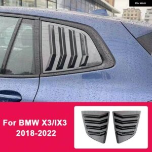 BMW X3 IX3 G01 2018-2023 カーアクセサリーリア三角窓装飾カーボン スタイル ブラインド 黒 ABS ステッカー