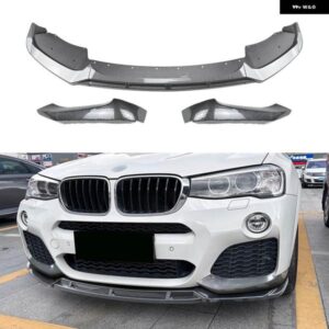 BMW X3 F25 X4 F26 LCI M スポーツ 2014-16 フロント バンパー スポイラー リップグロスブラック車アンダー プロテクター スプリッターキット