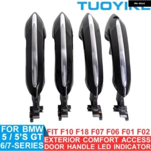 BMW 黒 外装 コンフォートアクセスドアハンドル WITHLED インジケータライト 5/GT/6/7-シリーズ F10 F18 F07 F06 F12 F01 F02 51217231931