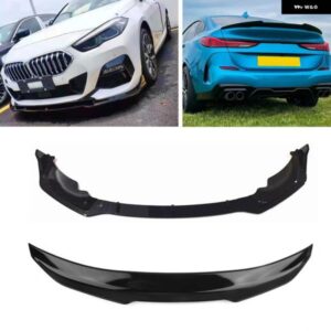 BMW 2シリーズ F44 2020-2023 220I 228I M235I フロントアンダー バンパー スプリッターブレードリップ + リア トランク リッド スポイラー ウイング