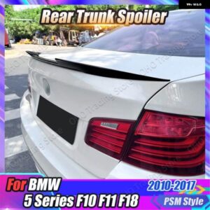 BMW リア トランク スポイラー M4 スタイル 5シリーズ F10 F18 M5 520I 525I 528I 530I 535I 2010-2017 ルーフテール ウイング グロスブラック トリム