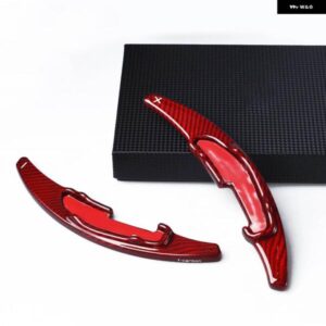 BMW Mシリーズ M2 M3 M4 M5 M6 2014-2018 カーボンカーギア ステアリングホイール シフト パドル 延長 黒/赤パッド カバー トリム