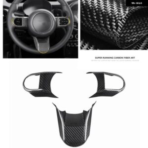 BMW ミニクーパー F55 F56 F57 2021-2022 ベース バージョン カーボンギア ステアリングホイール パネル カバー トリム ステッカー ストリップ フレーム
