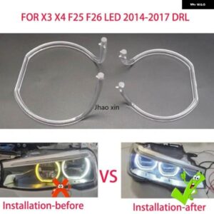 BMW X3 X4 F25 F26 LED 2014-2017 ヘッドライト DRL ライトガイドプレートライト チューブ デイタイム ランニングライト ガイドエンジェルアイ