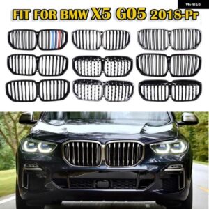 BMW キドニー グリル フロント レーシング グリル X5 G05 X6 G06 2018-2023 オートアクセサリーシングル/デュアルライン