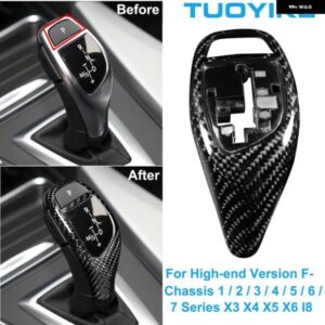 BMW LHD カーボン ギア シフト ノブ トリム カバー F シャーシ F20 F22 F30 F35 F32 F36 F10 F18 F06 F01 F02 X3 X4 F15 F16 I8