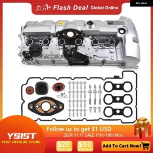 BMW 11127552281 アルミ バルブ カバー N52 N51 3.0L E82 128I E9X 323I 328I E60 528I E70 X5 3.0SI E83 X3 E85 Z4 E89 Z4 F10 528I