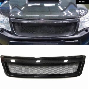 スバル フロント グリル レーシング グリル フォレスター 2009-13 STI スタイル カーボン/グラスファイバーアッパー バンパー フー