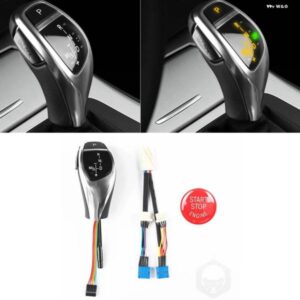 BMW 1シリーズ E81/E82/E84/E87/E88 E90 E91 3シリーズ E92 E93 Z4 23I 30I LED ギア シフト ヘッドノブ + エンジン スタートストップ ボタン カバー
