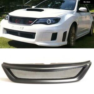 スバル フロント グリル インプレッサ WRX STI 2011-14 グラスファイバー/カーボン車アッパー バンパー 吸気フードメッシュ グリ