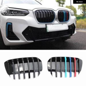 BMW 2個 レーシング グリル フロントキドニー グリル IX3 2022 2023 マルチカラー スタイル アッパー バンパー フードメッシュ ラジエーター エアベント カ