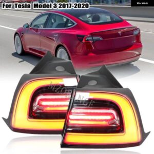 テスラ LED テールライト レッド ウィンカーライト 付き モデル3 2017-2020 US バージョン リアライト レッド ウィンカーランプ