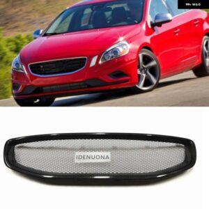 ボルボ レーシング グリル フロント グリル S60 V60 2011-2013 スポーツハニカム スタイル カーボン/グラスファイバーアッパー バンパー フードメッシュ