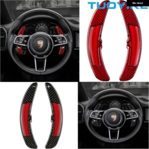 ポルシェ カーボン ステアリングホイール パドル シフター 延長 マカン カイエン 718 911 918 スパイダーボクスターパナメーラ