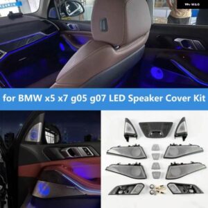 BMW X5 X7 G05 G07 ハイファイ音楽 ステレオ スピーカー アンビエントライト 11色 LED スピーカー カバー インテリア スピーカー 装飾ライト