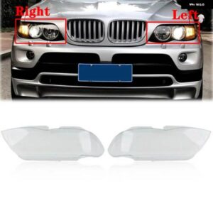 BMW 1ペア フロントカバー レンズ ヘッドライト ヘッドランプ シェル X5 E53 2004 2005-2006