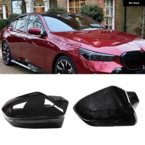 BMW 5 7 I7シリーズ G60 G61 G68 I5 G60 G61 G90 M5 G70 2023+ ミラー カバー グロスブラック 外装 サイドバックミラー キャップシェルクリップオン