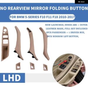 BMW LHD 左手車室内ドアプルハンドル革セットバックミラー 折りたたみ ボタン 5シリーズ F10 F11 F18 520 525