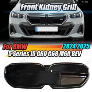 BMW フロントキドニー グリル ABS 黒 5シリーズ I5 G60 G68 M60 BEV 2024 2025 フロント バンパー レーシング グリル 外装 アクセサリー